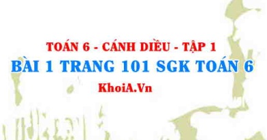 Bài 1 trang 101 SGK Toán 6 tập 1 Cánh Diều
